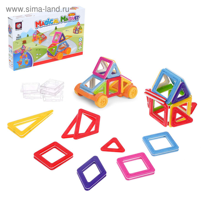 Конструктор магнитный &laquo;Мини-магический магнит&raquo;, 38 деталей