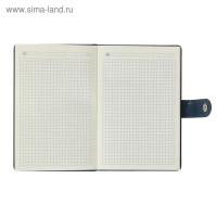 Ежедневник недатированный А5,100 листов в клетку, с хлястиком, обложка ПВХ, МИКС