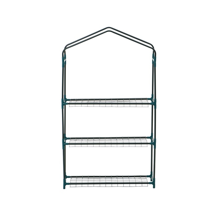 Парник-стеллаж, 3 полки, 110 &times; 22 &times; 65 см, металлический каркас d = 12 мм, чехол плёнка 80 мкм, Greengo