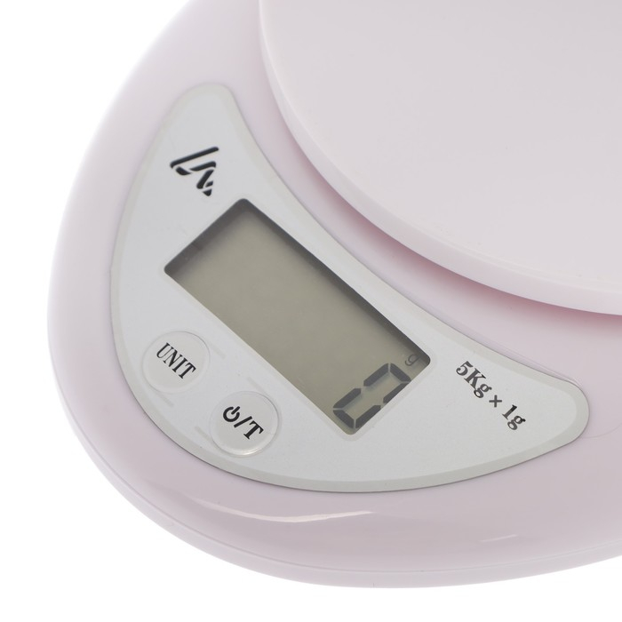 Весы кухонные Luazon LVK-706, электронные, с чашей, до 5 кг, белые Весы кухонные Luazon LVK-706, электронные, с чашей, до 5 кг, белые