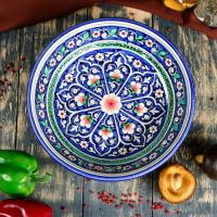 Супница Риштанская Керамика "Цветы", 28 см, синий Супница Риштанская Керамика "Цветы", 28 см, синий