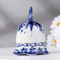 Колокольчик &laquo;Бантик&raquo;, H=10,5 см, гжель