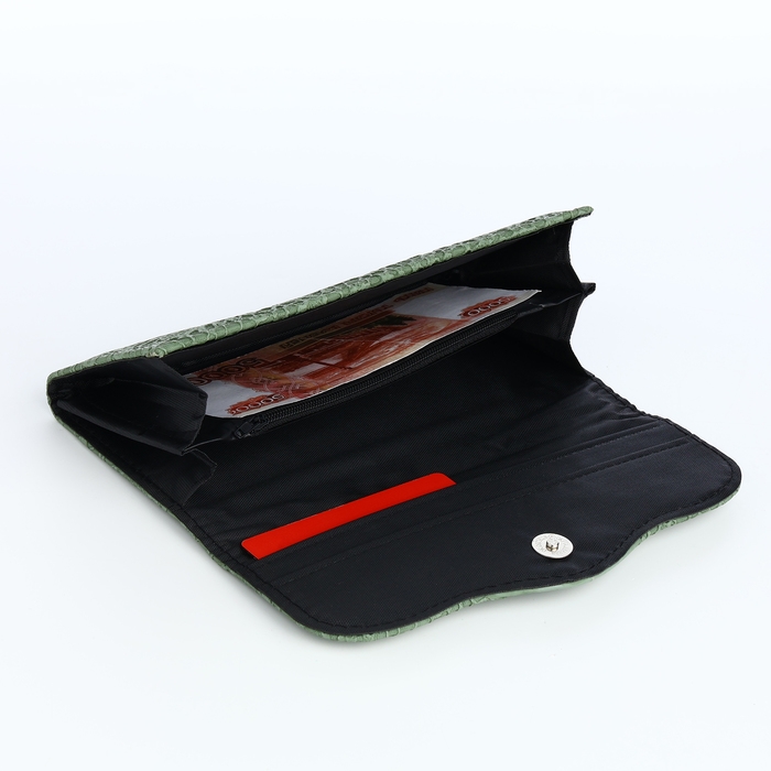 Кошелёк женский на магните, цвет зелёный Кошелёк женский на магните, цвет зелёный