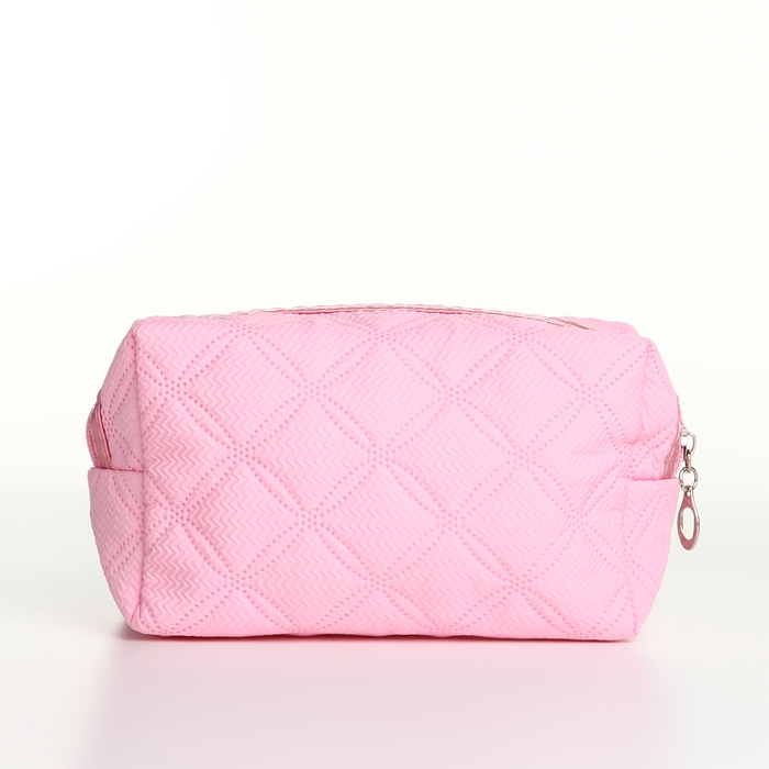 Косметичка на молнии, цвет розовый