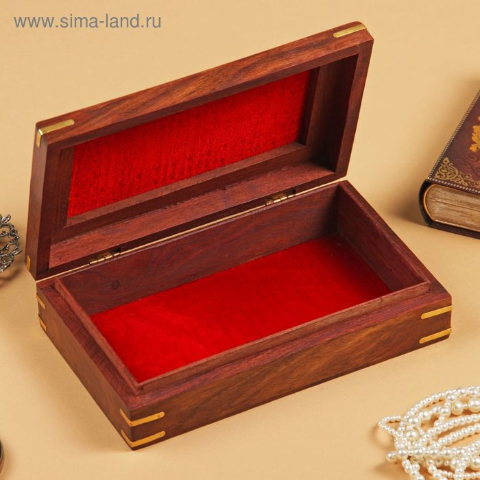 Шкатулка резная Шкатулка резная "Роза" дерево 7х15х26 см