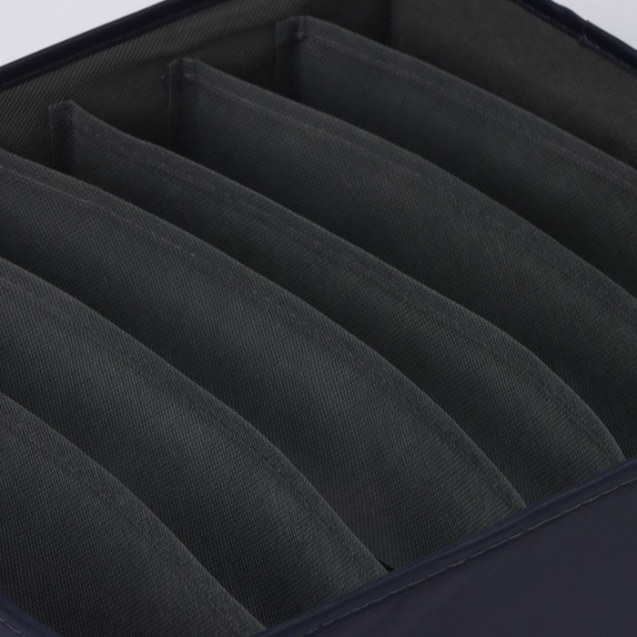 Органайзер для хранения белья LaDо́m, 7 ячеек, 33,5&times;30,5&times;10 см, цвет графитовый