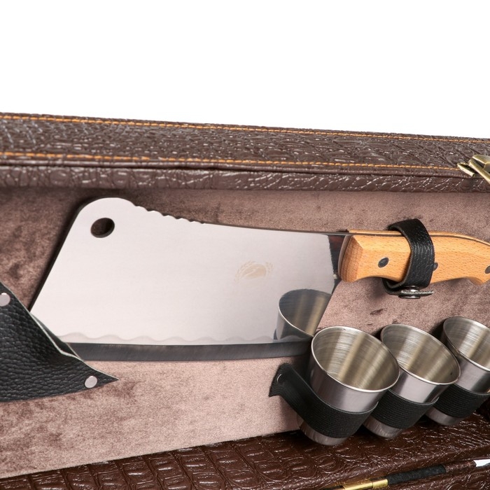 Набор с шампурами подарочный Набор с шампурами подарочный "Элит-X" в коробке из эко-кожи №7