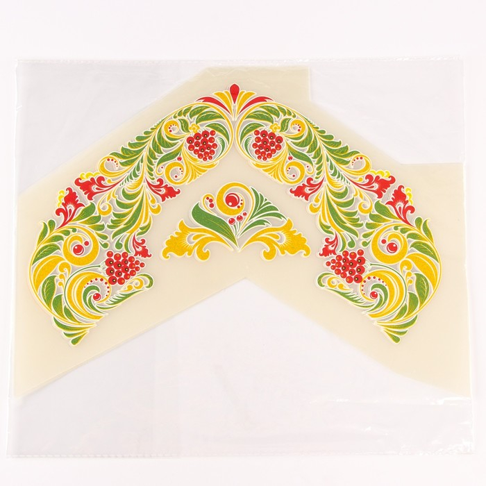 Термотрансфер &laquo;Хохлома рябина&raquo;, набор 10 шт.