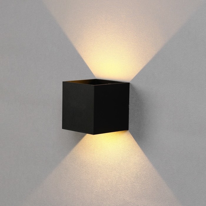 Светильник фасадный &laquo;Куб&raquo;, FSD-063, 6 Вт, 3000К, регулир. луч, IP65, 220 В, пластик, черный   100842