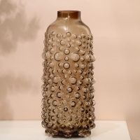 Ваза для цветов &laquo;Мальва&raquo; из темного прозрачного стекла 30 х 15 х 15 см