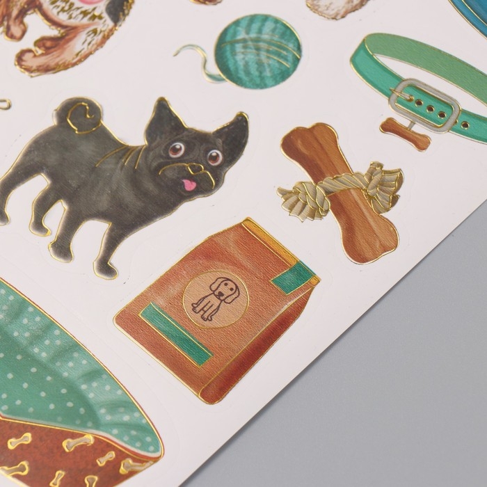 Фотоальбом 25 листов (наклейки+кольца) Фотоальбом 25 листов (наклейки+кольца) "Жизнерадостный пёс" 19х27х3 см