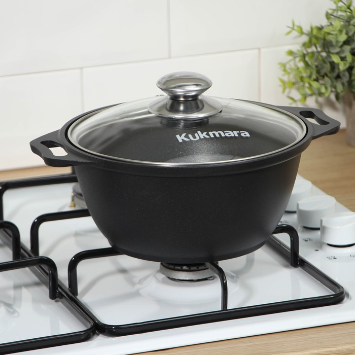 Кастрюля &laquo;Традиция&raquo;, 2 л, 28&times;22.5&times;10.5 см, антипригарное покрытие, цвет чёрный