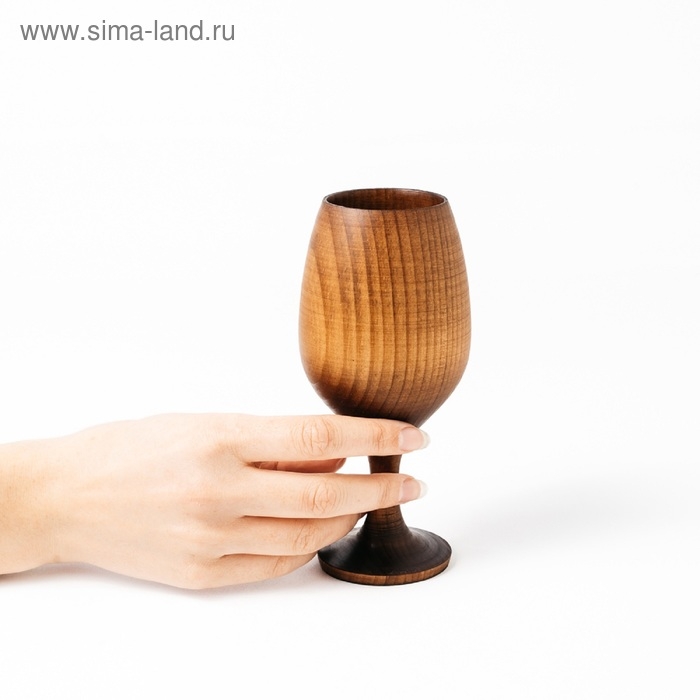 Бокал для вина из натурального кедра Mаgistrо, 16,5&times;7 см, цвет шоколадный