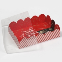 Коробка подарочная с PVC крышкой &laquo;Ретро&raquo;, 20 х 30 х 8 см, Новый год