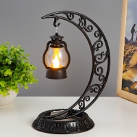 Ночник "Ночной фонарь" LED от батареек 3хAG10 черный 12х19х25 см Ночник "Ночной фонарь" LED от батареек 3хAG10 черный 12х19х25 см