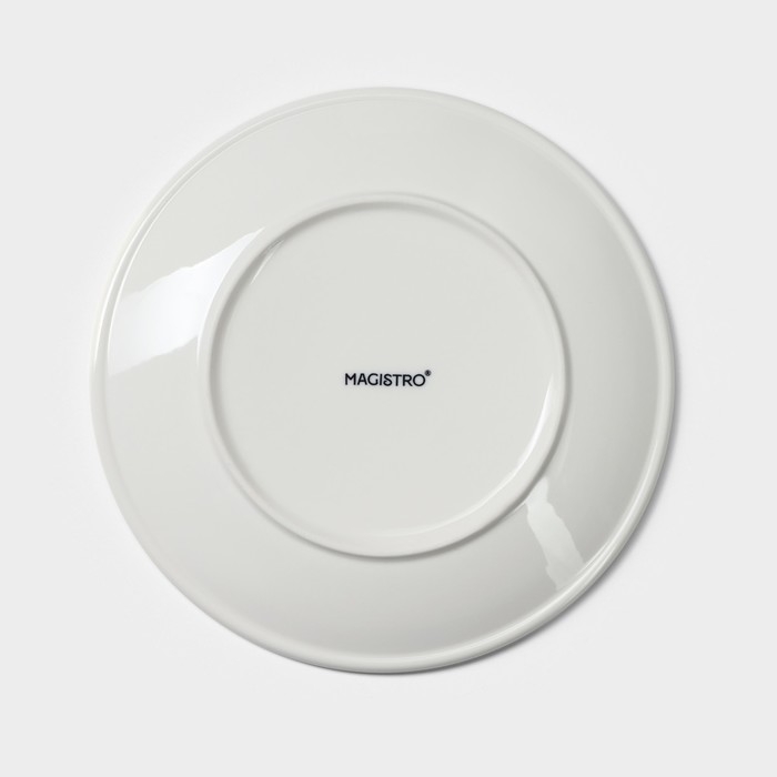 Тарелка фарфоровая пирожковая Magistro «Бланш», d=17 см, цвет белый Тарелка фарфоровая пирожковая Magistro «Бланш», d=17 см, цвет белый