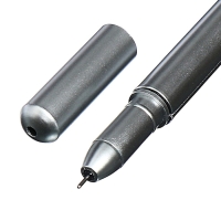 Ручка гелевая-прикол Перо серебристое Ручка гелевая-прикол Перо серебристое