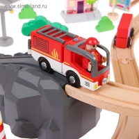 Железная дорога "Путешествие на море", поезд на батарейках, 92 элемента Железная дорога "Путешествие на море", поезд на батарейках, 92 элемента