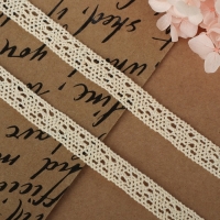 Кружево вязаное, 10 мм &times; 15 &plusmn; 1 м, цвет бежевый