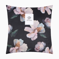 Наволочка декоративная Этель Flowers 45х45см, полиэстер, велюр