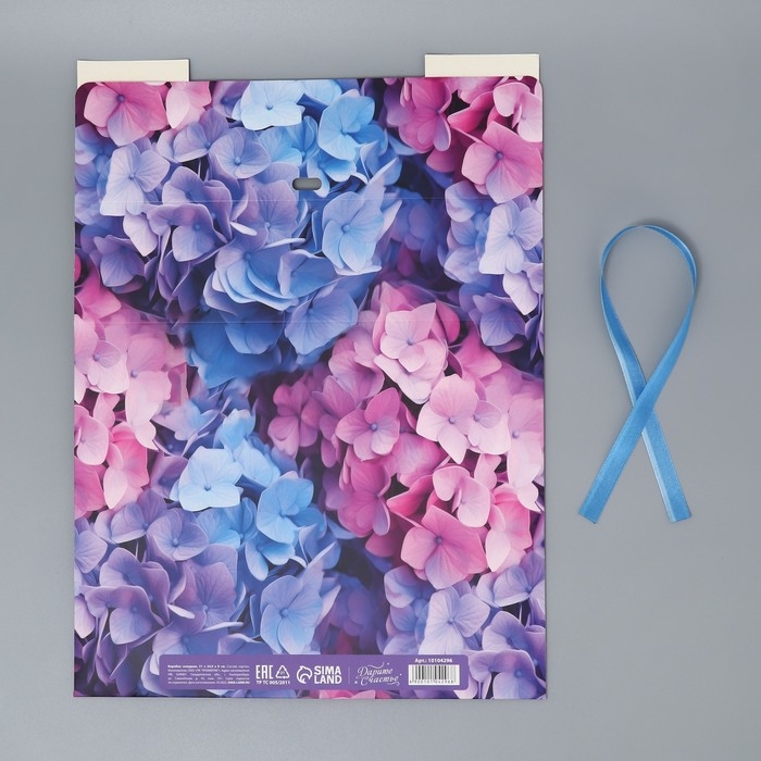 Коробка подарочная складная, упаковка, &laquo;Гортензия&raquo;, 31 х 24.5 х 8 см