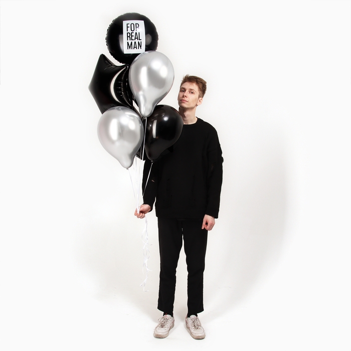 Набор воздушных шаров «For real man», латекс, фольга, 7 шт. Набор воздушных шаров «For real man», латекс, фольга, 7 шт.