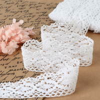 Кружево вязаное, 40 мм &times; 15 &plusmn; 1 м, цвет белый