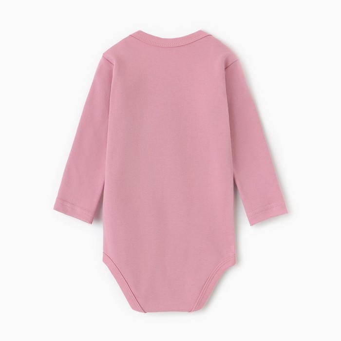 Боди детский, цвет пудра, рост 68 см