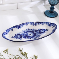 Блюдо &laquo;Селедочница&raquo;, 28,5х13,5х4 см, гжель