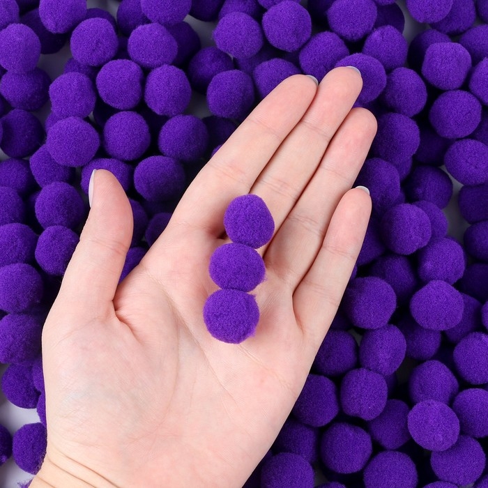 Набор деталей для декора &laquo;Бомбошки&raquo;, набор 1000 шт., размер 1 шт. &mdash; 2 см, цвет фиолетовый