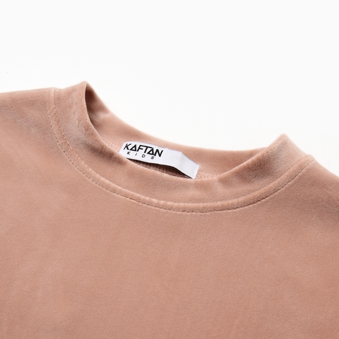 Костюм детский (футболка, шорты) KAFTAN Plushy р.36 (134-140), бежевый
