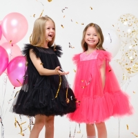 Платье детское нарядное с пышной юбкой KAFTAN, рост 122-128, чёрный