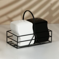 Банки для специй на металлической подставке &laquo;Линии&raquo;, 2 шт