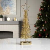Светодиодная фигура «Ёлка плетёная» 10 × 38 × 10 см, металл, батарейки АААх3 (не в комплекте), свечение тёплое белое Светодиодная фигура «Ёлка плетёная» 10 × 38 × 10 см, металл, батарейки АААх3 (не в комплекте), свечение тёплое белое