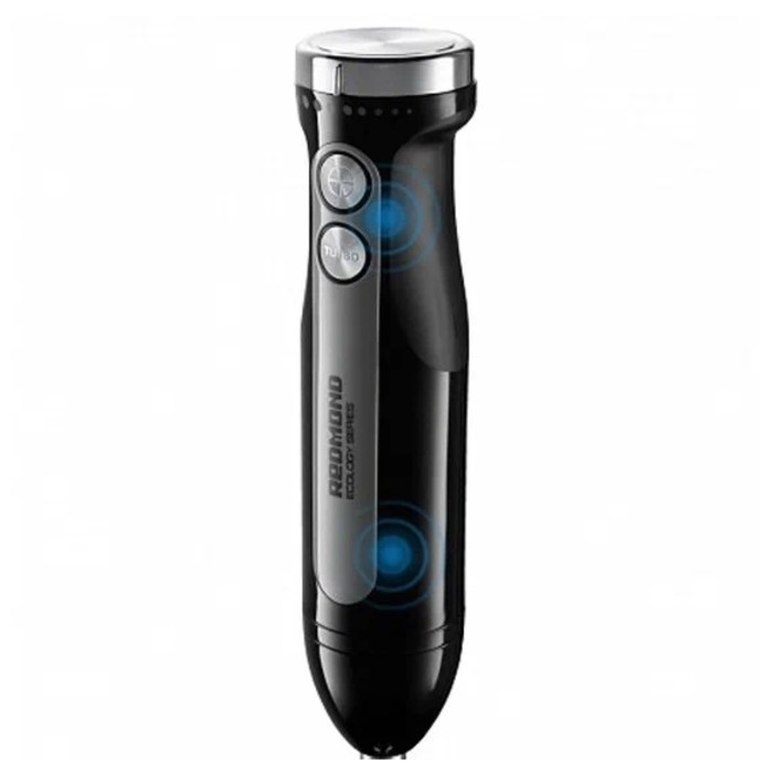 Блендер Redmond RHB-2998, погружной, 800/1200 Вт, 0.5/0.7 л, режим турбо, чёрный