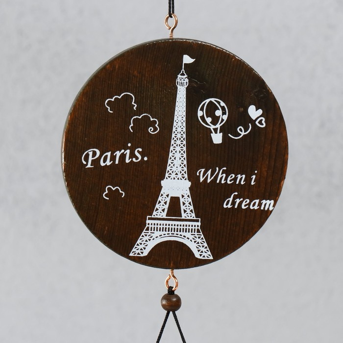 Музыка ветра металл "Эйфелева башня" 7 колокольчиков 60 см