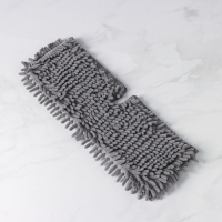 Насадка для плоской двусторонней швабры Доляна, 40&times;14 см, микрофибра, букли, цвет МИКС