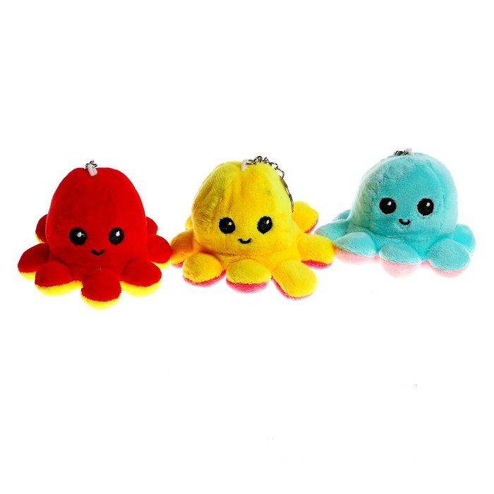 Мягкая игрушка-трансформер &laquo;Осьминог-перевёртыш&raquo;, 10 см, на брелоке, цвета МИКС