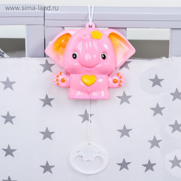 Подвеска музыкальная &laquo;Слоник&raquo;, заводная, на кроватку, коляску, цвет МИКС, Крошка Я