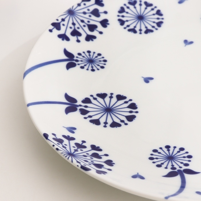 Тарелка "Романс одуванчик", д-240мм, нео гжель