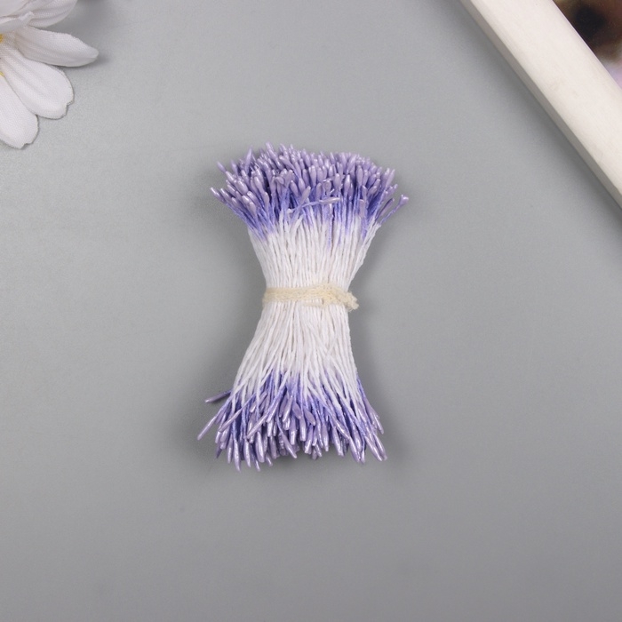 Тычинки для искусственных цветов глянец Тычинки для искусственных цветов глянец "Рисинки" сиреневый набор 360 шт длина 6 см