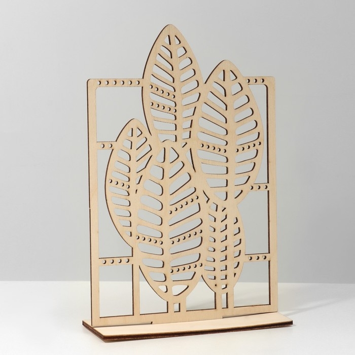 Подставка для бижутерии &laquo;Монстера&raquo;, 13,5&times;5,5&times;20 см, фанера, цвет бежевый
