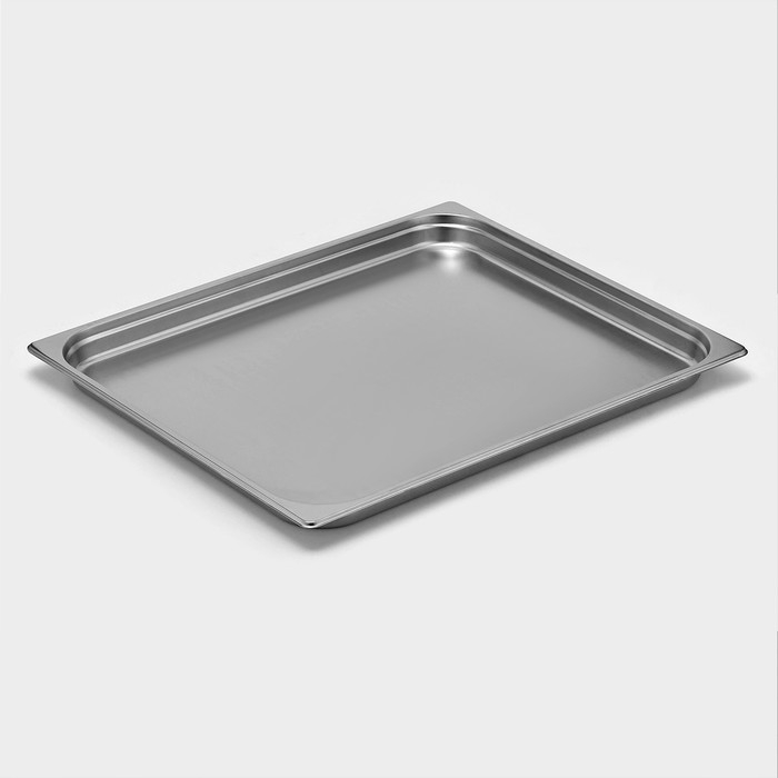 Гастроемкость 2/1 из нержавеющей стали, 40 мм, 65,4&times;53,6&times;4 см, толщина 0,8 мм