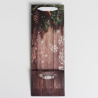 Пакет подарочный новогодний ламинированный под бутылку &laquo;Счастье в Новом году&raquo;, 13 x 36 x 10 см, Новый год