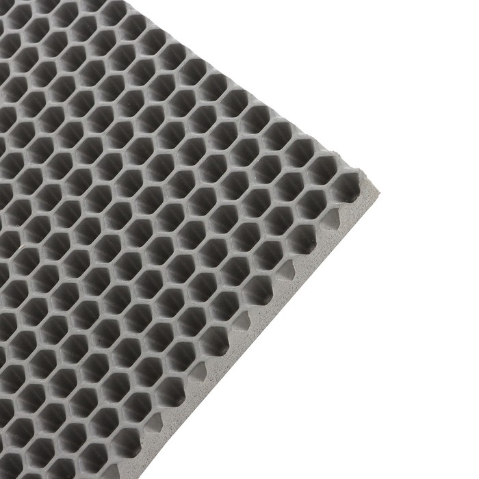 Коврик eva универсальный Grand Caratt, Соты 46 х 66 см, серый Коврик eva универсальный Grand Caratt, Соты 46 х 66 см, серый