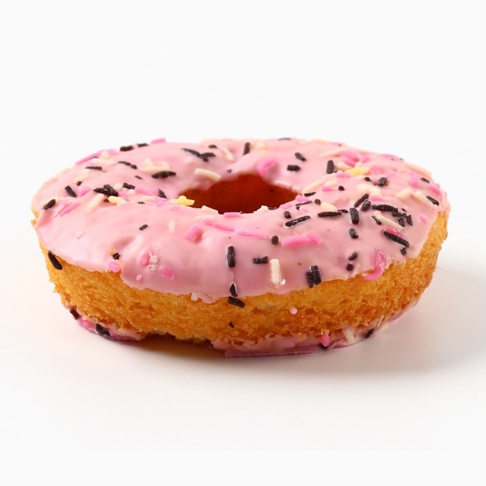 Печенье пончик &laquo;Клубничный взрыв&raquo; с клубникой, 40 г.