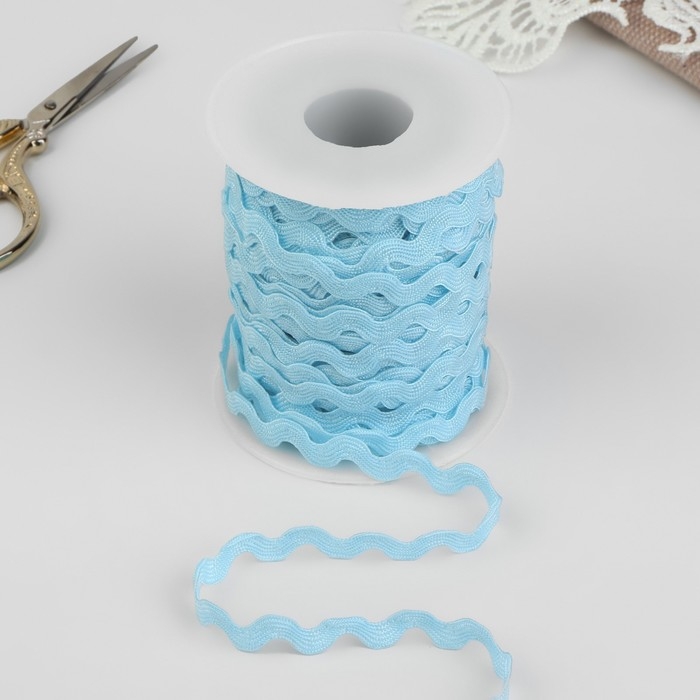 Тесьма отделочная &laquo;Вьюнчик&raquo;, 5 мм, 27 &plusmn; 1 м, цвет голубой