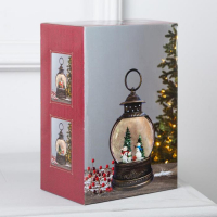 Светодиодная фигура &laquo;Дед Мороз у ёлки&raquo; 12.5 &times; 20 &times; 7.5 см, пластик, батарейки АААх3 (не в комплекте), USB, свечение тёплое белое