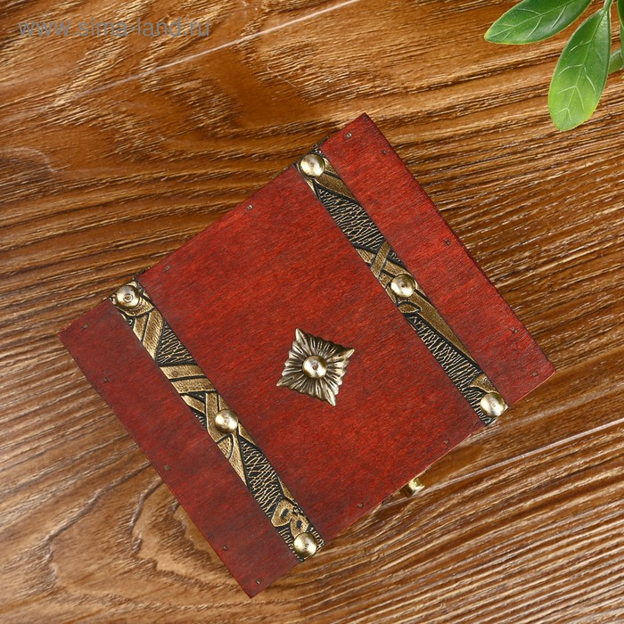 Шкатулка дерево состаренная Шкатулка дерево состаренная "Герцог" сундучок с заклёпками 5,5х13х10,2 см