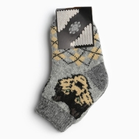 Носки детские шерстяные "Волк" А.3а45, цвет серый, р-р 18